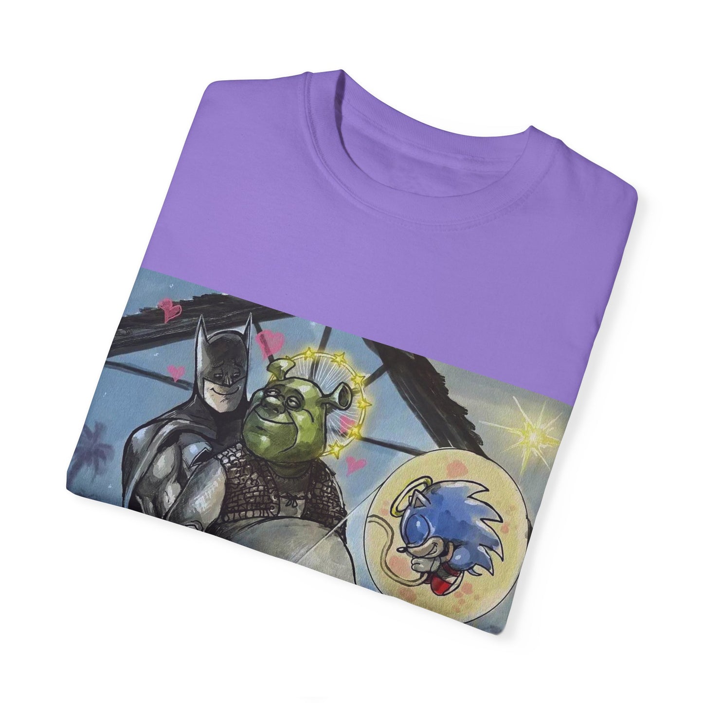 Unisex T-shirt "Batman, Shrek & Sonic"