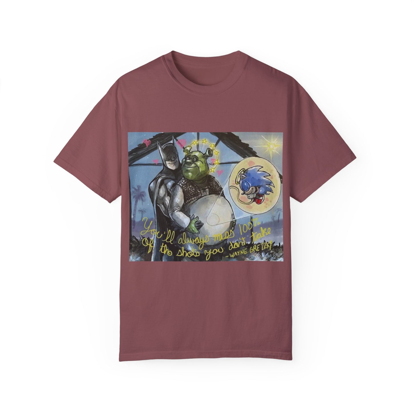 Unisex T-shirt "Batman, Shrek & Sonic"