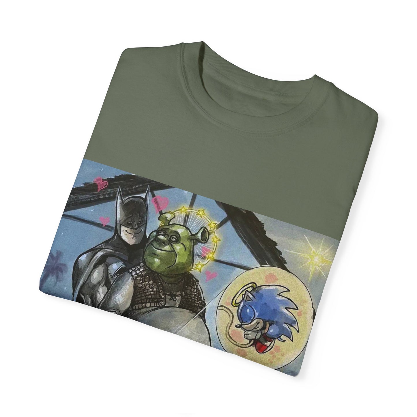 Unisex T-shirt "Batman, Shrek & Sonic"
