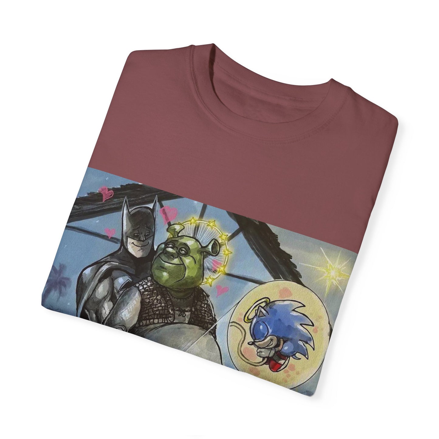 Unisex T-shirt "Batman, Shrek & Sonic"