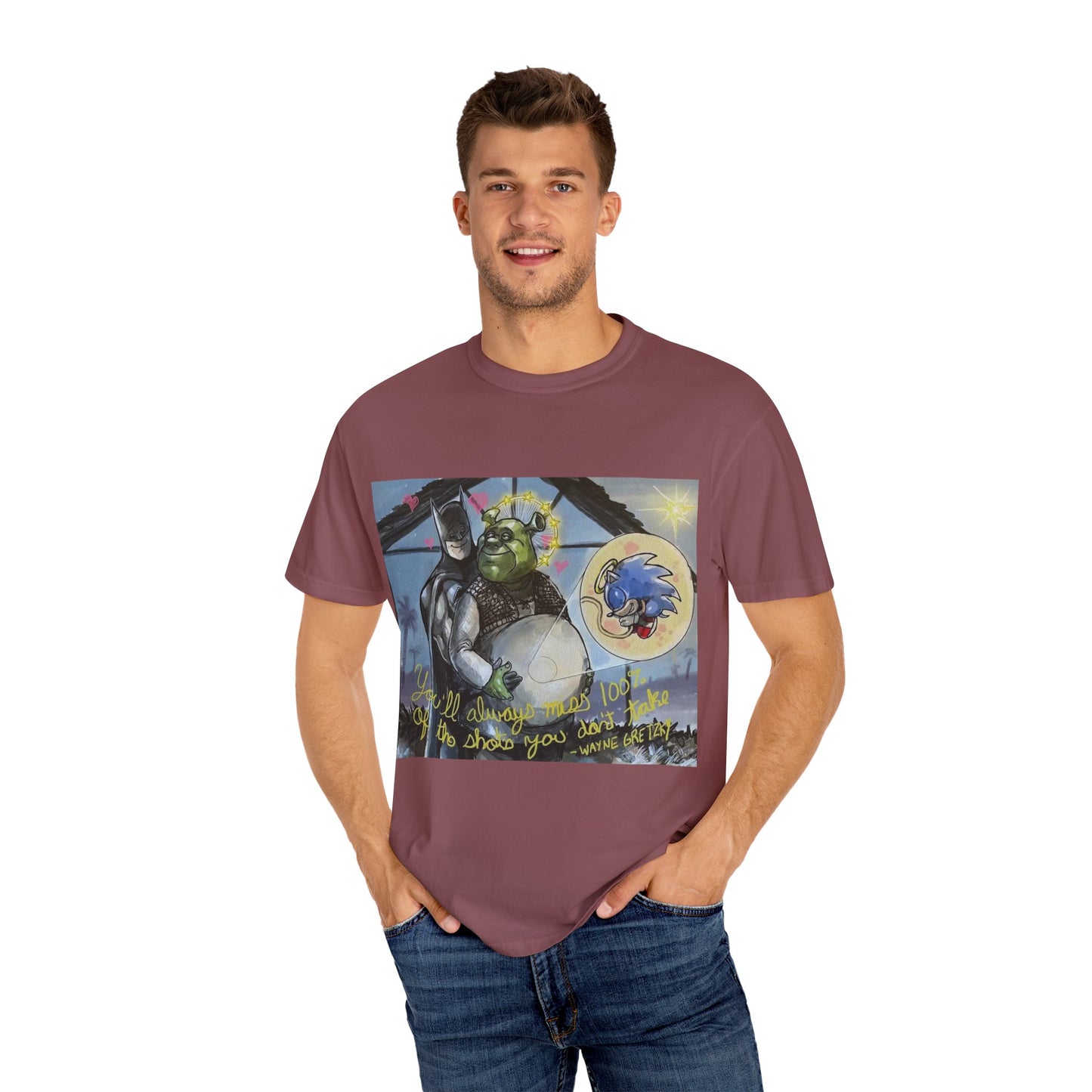 Unisex T-shirt "Batman, Shrek & Sonic"
