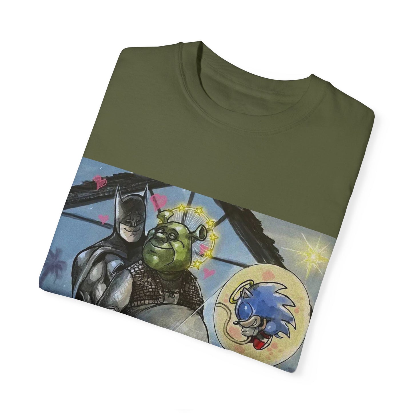 Unisex T-shirt "Batman, Shrek & Sonic"