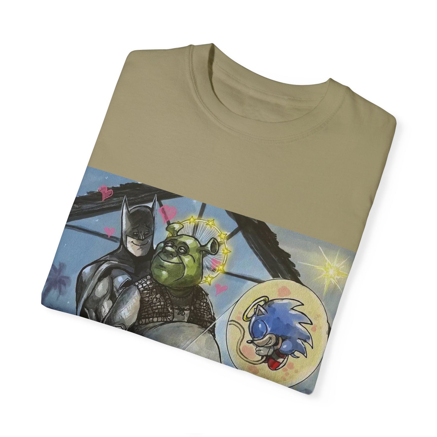 Unisex T-shirt "Batman, Shrek & Sonic"