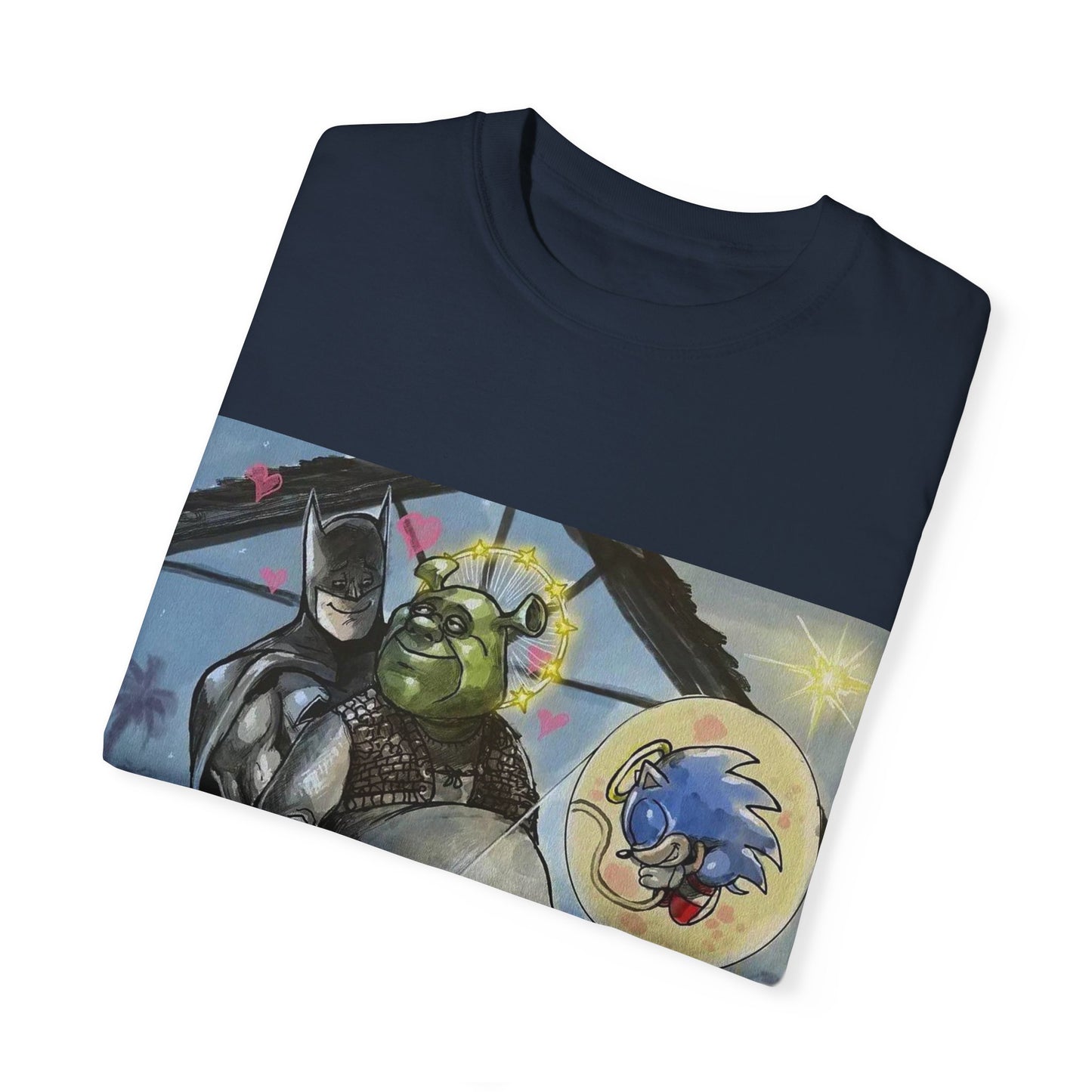 Unisex T-shirt "Batman, Shrek & Sonic"