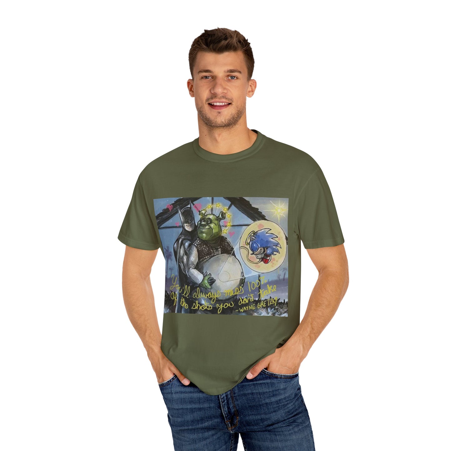 Unisex T-shirt "Batman, Shrek & Sonic"