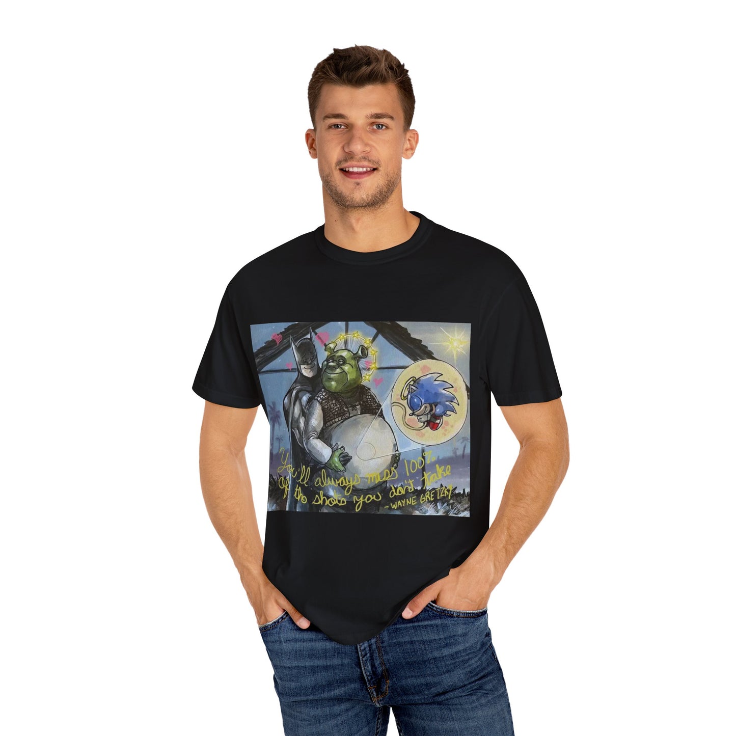 Unisex T-shirt "Batman, Shrek & Sonic"