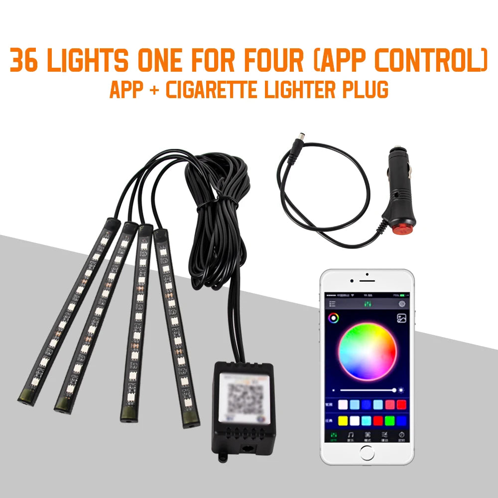 Neon LED Car Foot Light