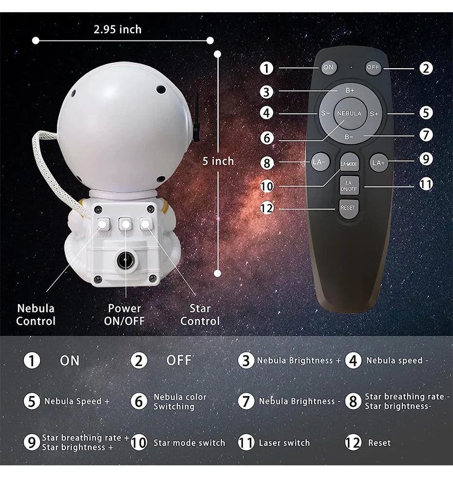 Astronaut Projector LED Night Light