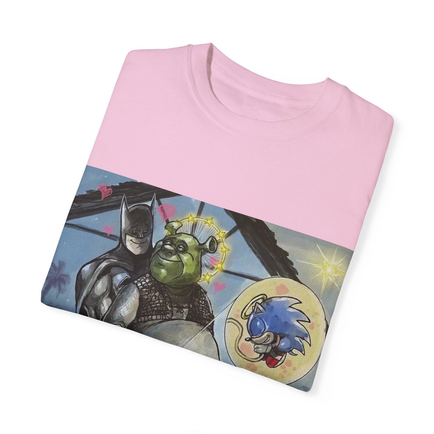 Unisex T-shirt "Batman, Shrek & Sonic"