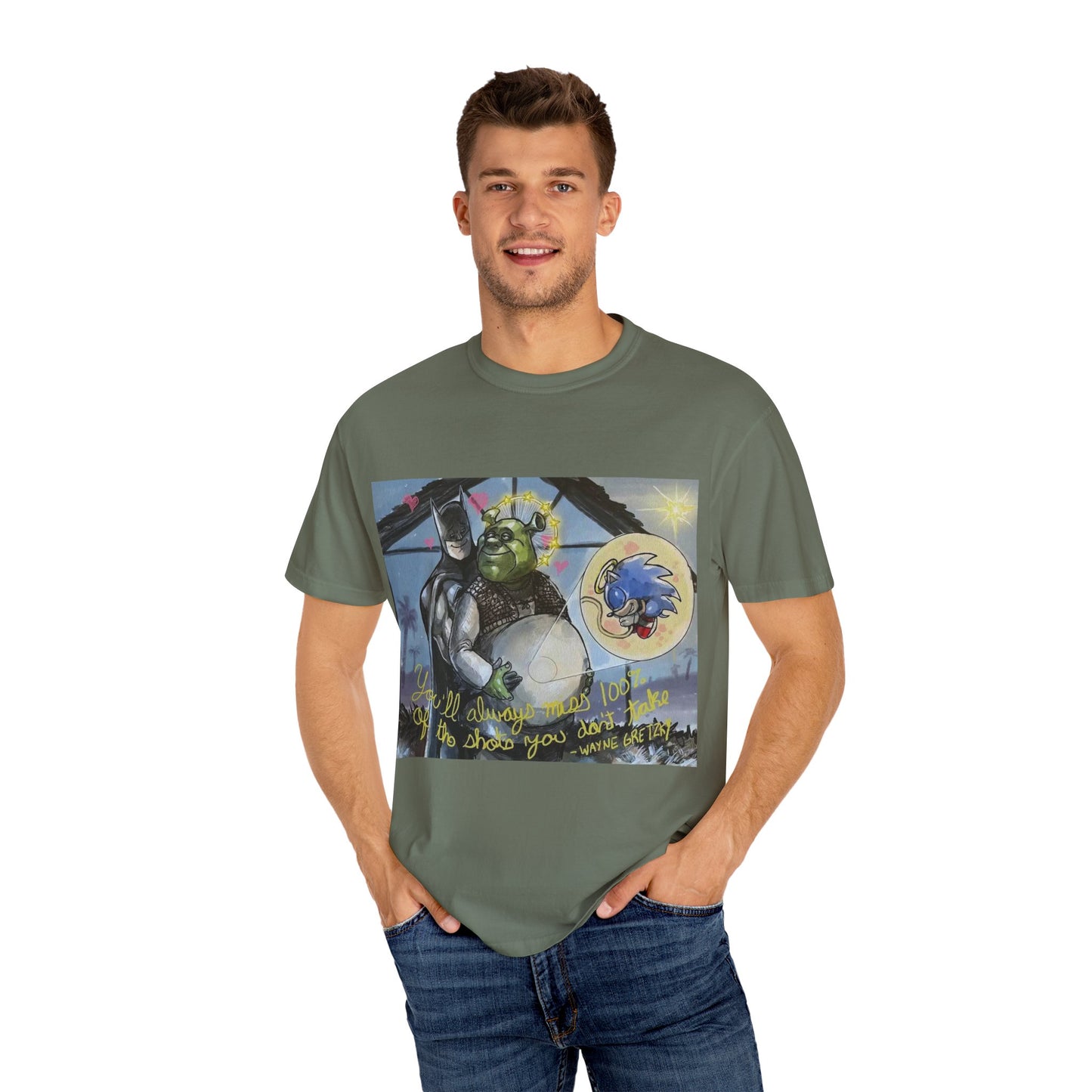 Unisex T-shirt "Batman, Shrek & Sonic"
