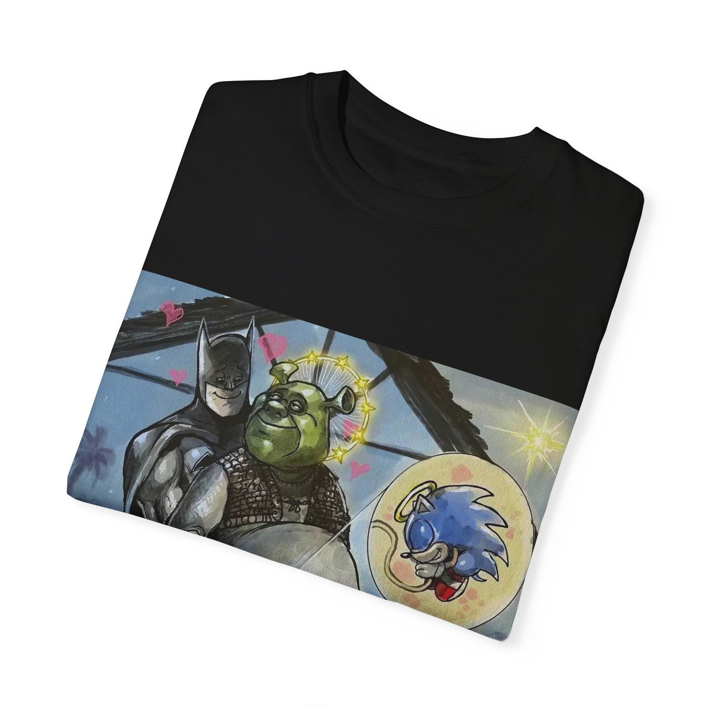 Unisex T-shirt "Batman, Shrek & Sonic"