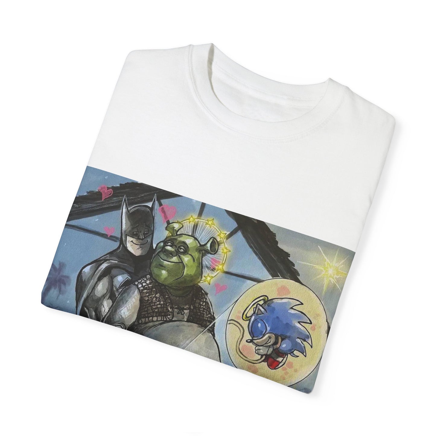 Unisex T-shirt "Batman, Shrek & Sonic"