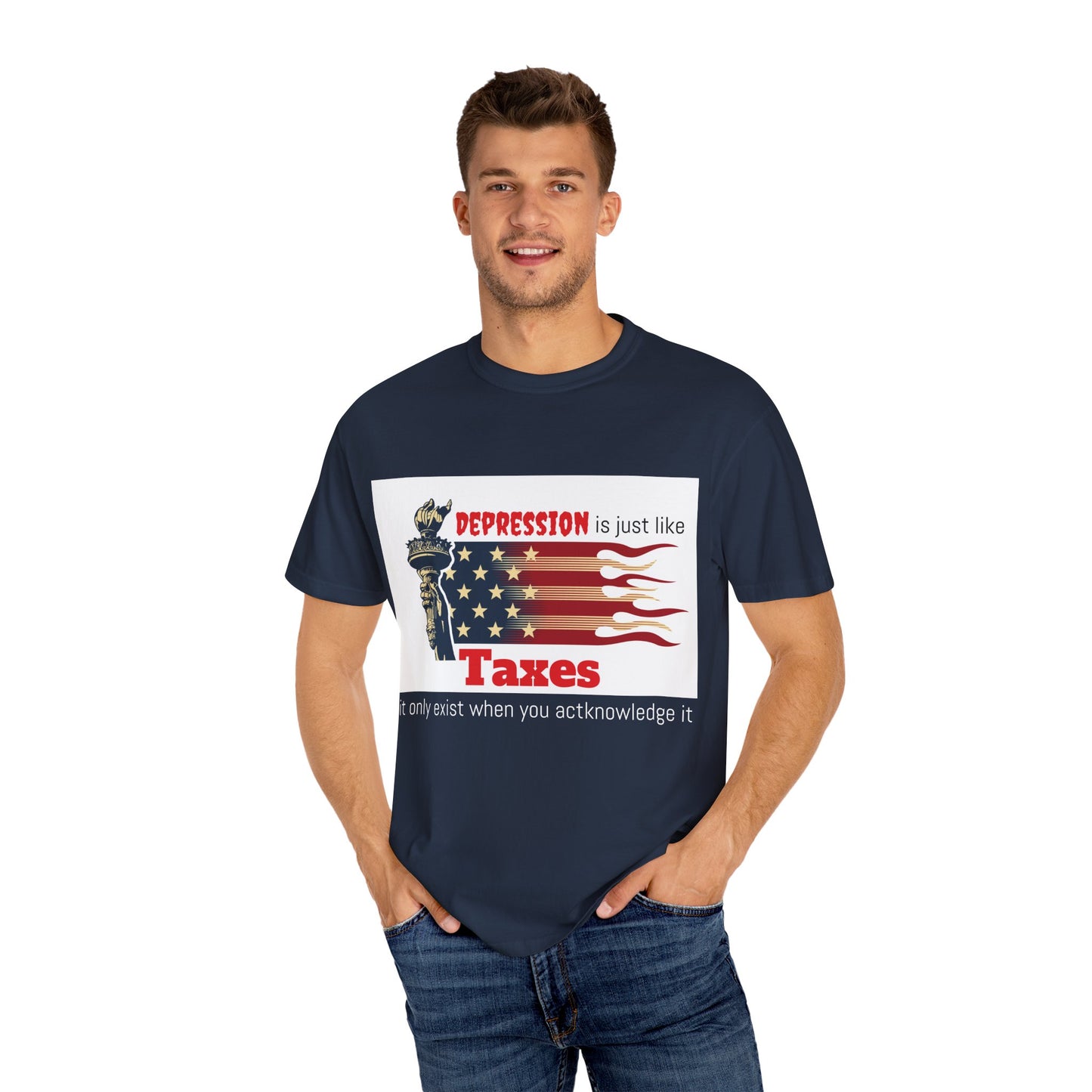 Unisex T-shirt "Depression & Taxes"