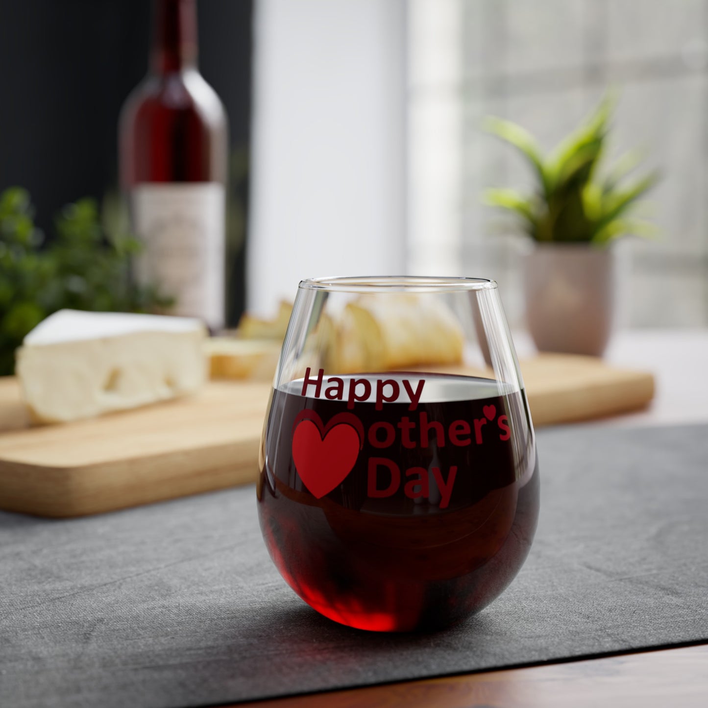 Stemless Wine Glass, "Mother's Day"