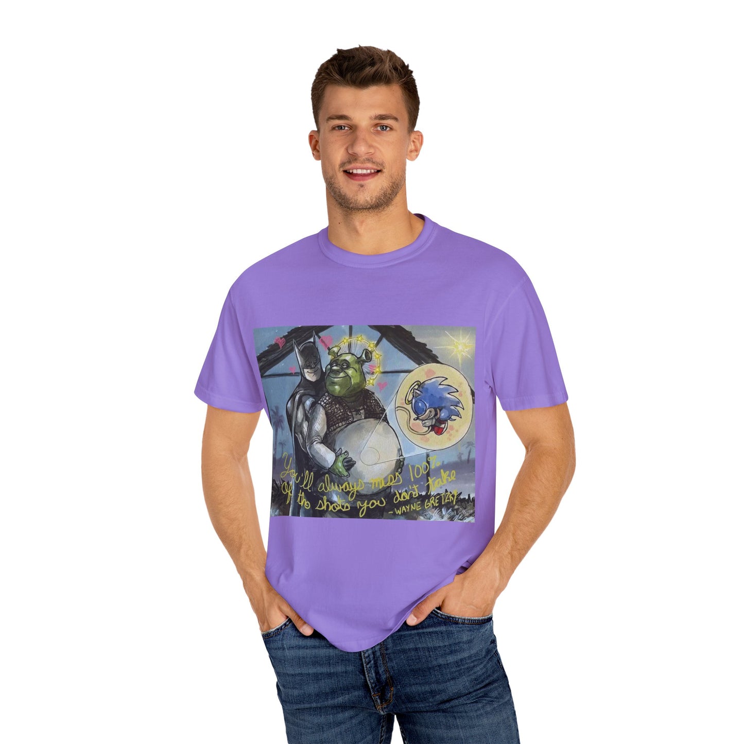 Unisex T-shirt "Batman, Shrek & Sonic"
