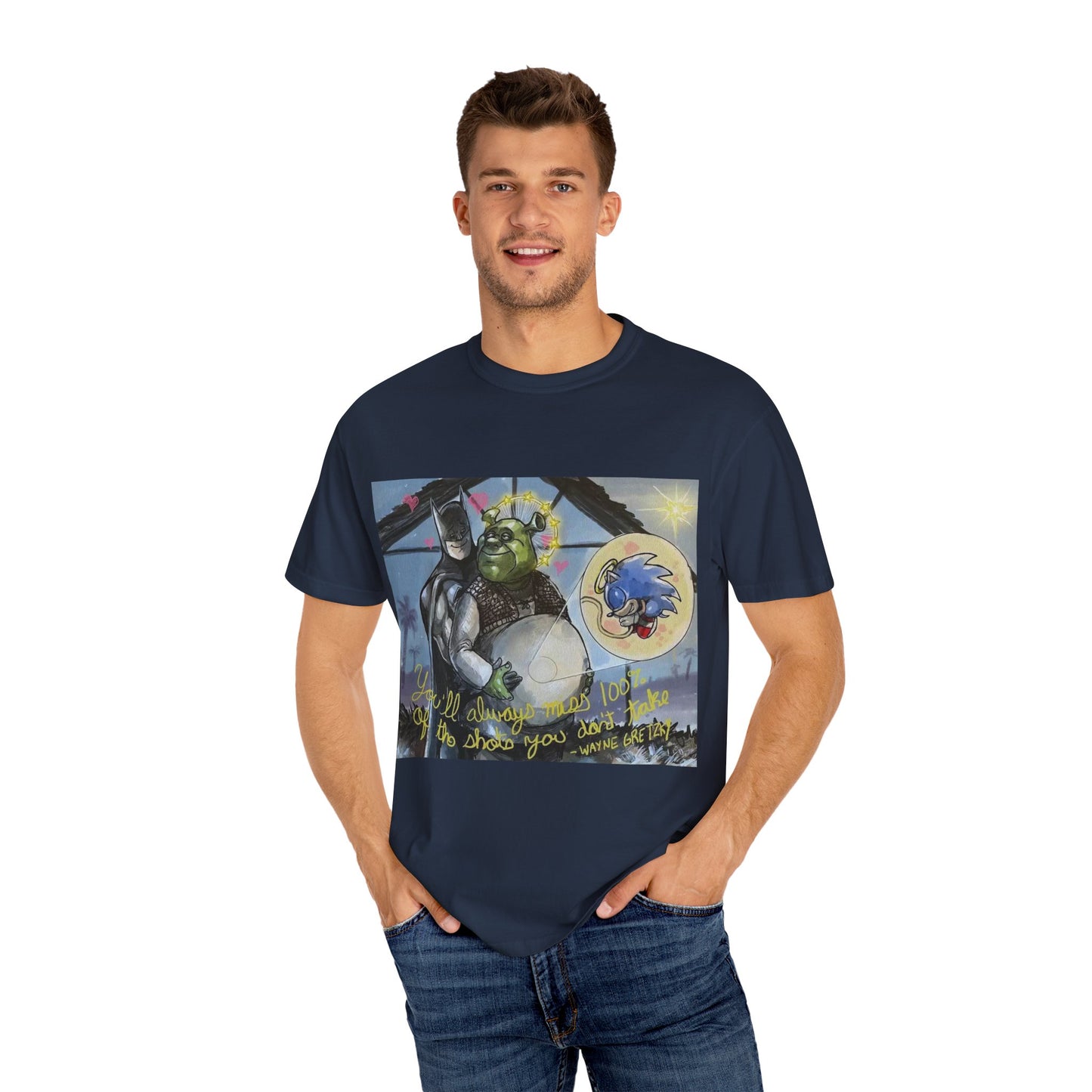 Unisex T-shirt "Batman, Shrek & Sonic"