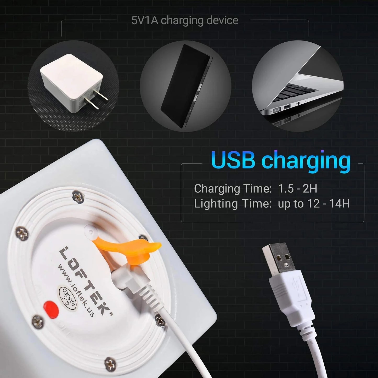 USB Rechargeable LED Light Cube